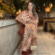 рокля,дамски,поли,и,рокли,ax,paris,rust,print,batwing,top,midi,dress,rust