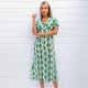 рокля,дамски,ризи,ax,paris,multi,print,v,neck,tie,detail,short,sleeve,midi,dress,multi
