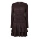дамска,рокля,дамски,поли,и,рокли,nobodys,child,women,s,yuki,long,sleeve,mini,dress,brown