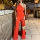 дамски,летни,гащеризони,ax,paris,burnt,orange,one,shoulder,ruched,top,slinky,jumpsuit,burnt,orange