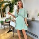 рокля,дамски,поли,и,рокли,ax,paris,duck,egg,batwing,gathered,top,mini,dress,duck,egg