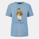 тениска,дамски,топове,polo,ralph,lauren,women's,bear,t,shirt,chambray,blue