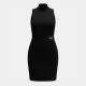 дамска,рокля,дамски,поли,и,рокли,hugo,women,s,kirine,wrap,dress,black