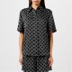 дамски,ризи,michael,michael,kors,women's,empire,short,sleeve,patterned,shirt,black,white