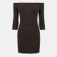дамска,рокля,дамски,поли,и,рокли,brave,soul,womens,bardot,mini,dress,with,lettuce,hem,black