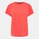 тениска,дамски,топове,french,connection,women's,crepe,crew,neck,t,shirt,cayenne,red