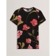 дамска,тениска,ted,baker,women,s,printed,slim,fit,t,shirt,black