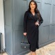 рокля,дамски,поли,и,рокли,ax,paris,wrap,gold,buckle,midi,dress,black