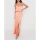 рокля,дамски,поли,и,рокли,pretty,lavish,women's,halter,maxi,dress,orange