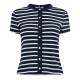 тениска,дамски,топове,tommy,hilfiger,women's,gold,button,slim,fit,t,shirt,dark,night,ecru