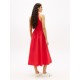 рокля,дамски,поли,и,рокли,tommy,jeans,women's,long,maxi,dress,red,alert