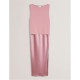 рокля,дамски,поли,и,рокли,ted,baker,ted,knit,satin,dress,ld99,mid,pink