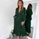 рокля,дамски,поли,и,рокли,ax,paris,leopard,print,long,sleeve,smock,midi,dress,green