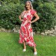 рокля,дамски,поли,и,рокли,ax,paris,print,wrap,over,high,low,frill,hem,midi,dress,burnt,orange