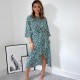 рокля,дамски,поли,и,рокли,ax,paris,navy,green,and,pink,printed,wrap,tie,front,midi,dress,navy