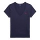 дамска,тениска,дамски,топове,polo,ralph,lauren,women,s,v,neck,t,shirt,cruise,navy