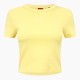 тениска,дамски,топове,hugo,women's,delanor,cropped,t,shirt,medium,yellow