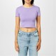 тениска,дамски,топове,hugo,women's,delanor,cropped,t,shirt,open,purple