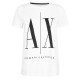 тениска,дамски,топове,armani,exchange,foil,logo,t,shirt,white