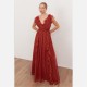 рокля,дамски,поли,и,рокли,anaya,with,love,anaya,with,love,recycled,chilli,red,plunge,neck,waterfall,ruffle,maxi,dress,chilli,red