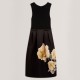 ted,baker,womens,floral,print,midi,dress,black