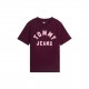 дамска,тениска,дамски,топове,tommy,jeans,women,s,arch,cotton,crew,neck,short,sleeve,t,shirt,calypso,berry