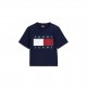 дамска,тениска,дамски,топове,tommy,jeans,women,s,bxy,flag,cotton,short,sleeve,oversized,t,shirt,dark,blue