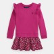 юношеска,рокля,детски,3/4,панталони,polo,ralph,lauren,fuchsia,ruffle,sweatshirt,dress,juniors,college,pink