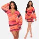 рокля,дамски,поли,и,рокли,i,saw,it,first,printed,wrap,ruched,mesh,mini,dress,orange,sunset