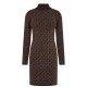 рокля,дамски,поли,и,рокли,michael,michael,kors,logo,jacquard,dress,chocolate