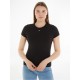тениска,дамски,топове,tommy,jeans,short,sleeve,logo,ribbed,t,shirt,black