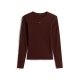 тениска,дамски,топове,tommy,jeans,long,sleeved,t,shirt,rich,brown