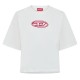 тениска,дамски,топове,diesel,women's,buxt,cropped,oversized,t,shirt,white
