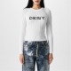 дамски,топове,dkny,logo,knit,top,white