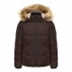 дамско,яке,дамски,жилетки,soulcal,womens,2,zip,bubble,hooded,long,sleeve,short,puffer,jacket,chocolate