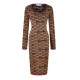 рокля,дамски,поли,и,рокли,дамски,плетени,дрехи,off,white,monogram,logo,print,dress,brown,black