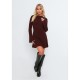 дамска,рокля,дамски,плетени,дрехи,missy,empire,rib,knit,flare,mini,dress,womens,wine