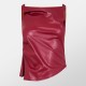 missy,empire,faux,leather,twisted,one,shoulder,top,red