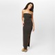 рокля,дамски,плетени,дрехи,jack,wills,bandeau,dress,espresso