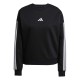 дамска,блуза,дамски,блузи,adidas,essentials,studio,lounge,3,stripes,sweatshirt,womens,black