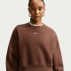 дамска,поларена,блуза,дамски,блузи,nike,sportswear,phoenix,fleece,women,s,over,oversized,crewneck,sweatshirt,chocolate,brown