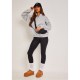 блуза,дамски,блузи,missy,empire,ribbed,panelled,half,zip,sweatshirt,light,grey