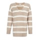 рокля,дамски,плетени,дрехи,miso,v,neck,loose,stripe,sweater,dress,women,brown