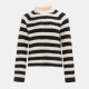пуловер,дамски,плетени,дрехи,miso,stripe,jumper,women,open,hem,navy,stripe