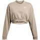 блуза,дамски,блузи,дамски,облекла,размер,under,armour,women's,rival,terry,cropped,sweatshirt,timberwolf,wht