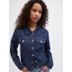 яке,дамски,жилетки,jjxx,women's,structured,button,fastening,denim,jacket,dark,blue,denim