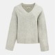 пуловер,дамски,плетени,дрехи,miso,v,neck,knit,jumper,women,grey