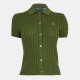 блуза,с,яка,дамски,топове,polo,ralph,lauren,women's,cable,button,up,short,sleeve,polo,shirt,supply,olive