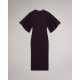 рокля,дамски,поли,и,рокли,дамски,плетени,дрехи,ted,baker,flute,midaxi,dress,dk,red