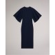рокля,дамски,поли,и,рокли,дамски,плетени,дрехи,ted,baker,flute,midaxi,dress,navy